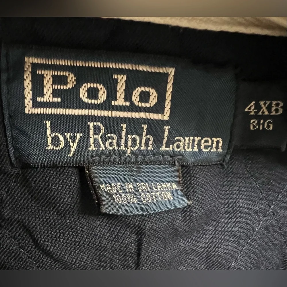 Polo‎ by Ralph Lauren, Men's Shirt in Dark Blue and White, Size:4XB